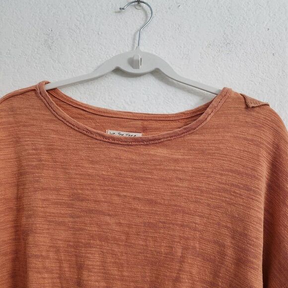 We The Free People 5 Star Tee Small Sweet Cinnamon Slouchy Patched Boho‎ Top - Picture 5 of 11